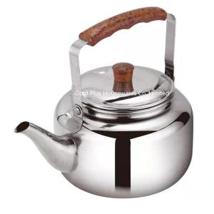 China Natural Color 2L Stainless Steel Whistling Kettle Home And Camping Metal Tea Pots on sale