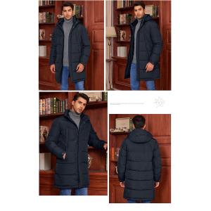 Long Hooded Winter Thickened Down Jacket Versatile All Occasions Four Pockets