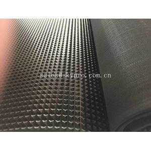 High Resilience Natural Gym Recycled Rubber Mats Diamond Pyramid Pattern