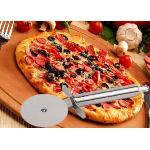 Custom SS304 Stainless Steel Kitchen Tools Pizza Cutter With PP Wooden Handle