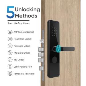 Fingerprint Keyless Entry Bluetooth Deadbolt Home Door Lock IP65 Weatherproof