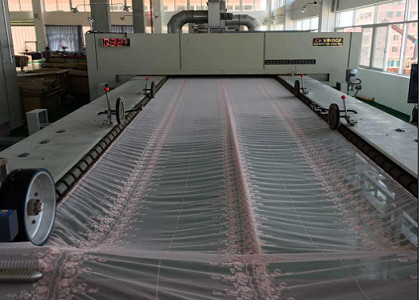 Lace / Silk Fabric Heat Setting Stenter Machine , -10%-30% Overfeeding ,