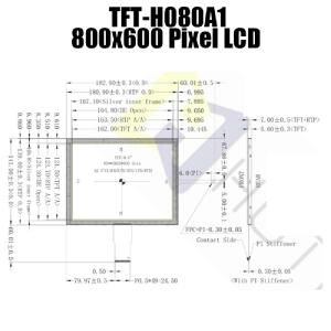 8 Inch TFT LCD Display | 800x600 Resolution With RGB Interface