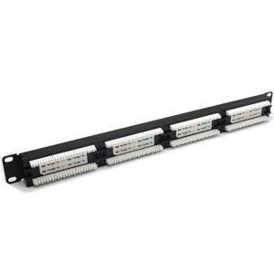 CAT5E 19 Inch 1U 24 48 Ports Full Loading UTP Patch Panel With Cable Manager