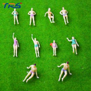 Cheap 1:50 train layout HO scale ABS plastic swim figure 3.5cm model color swiming people for sale