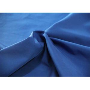 Blue 100 Percent Polyester Fabric , 190T 63 * 63D Polyester Blend Fabric