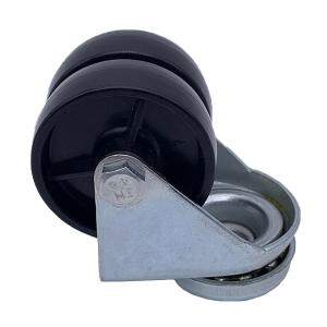 50mm Twin Wheel Nylon Castors With Top Bolt Hole Double Wheels Caster