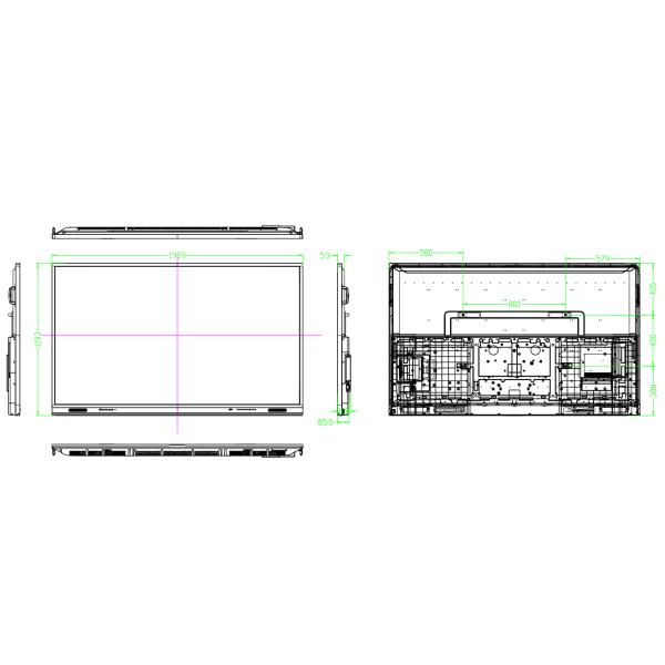 32G EMMC Smart Whiteboard For Teaching Anti Blue Screen