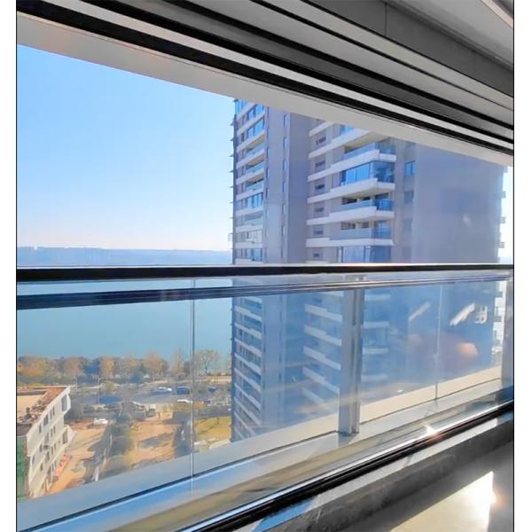 Panoramic 158 Aluminium Alloy Intelligent Lifting Window Windproof And Rainproof , Anti-theft