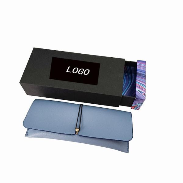 Quality Custom Logo Leather Paper Glasses Case Set OEM / ODM Available wholesale