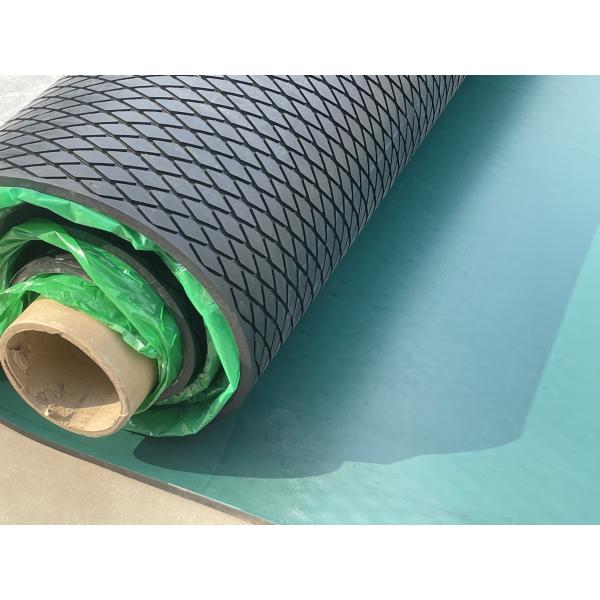 High Abrasion Resistant Diamond rubber conveyor pulley lagging for mining industry