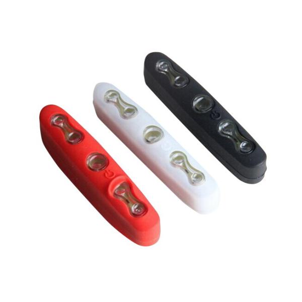 Quality Rear 3 * AAA Battery Powered LED Bike Lights 5 Super Bright White / Red Color wholesale