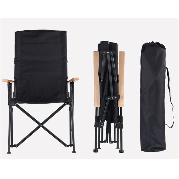 Metal 4-Position Adjustable Backrest Folding Chair for Camping Fishing Hiking Outdoor