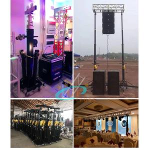 Black 100kg Load Heavy Duty Crank Stand Speaker Tower Lift