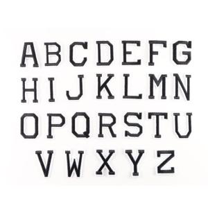 DIY Adhesive Letter Patches Iron On Backing Cotton Polyester Material