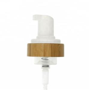 Cosmetic 43mm Liquid Soap Foam Pump with Bamboo for Bottle Envoironmet-Friendly