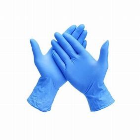 China Xxl Blue Biodegradable Disposable Nitrile Gloves Powder Free on sale