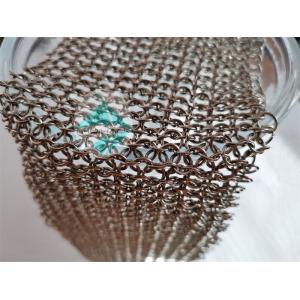 3.8mm To 30mm Metal Ring Mesh Pvd Finished Chainmail Weave Type For Curtain