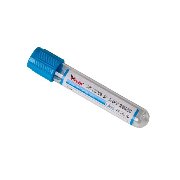 Quality Sodium Citrate Blood Collection Tube with Vacuum Accuracy ≤3% and Critical Ratio Control 1:9 Featuring Silicone-Coated Interior wholesale