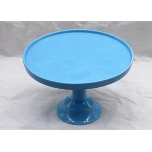 Blue Color Ceramic Cake Stand Dolomite Cake Tools Customized Size / Color