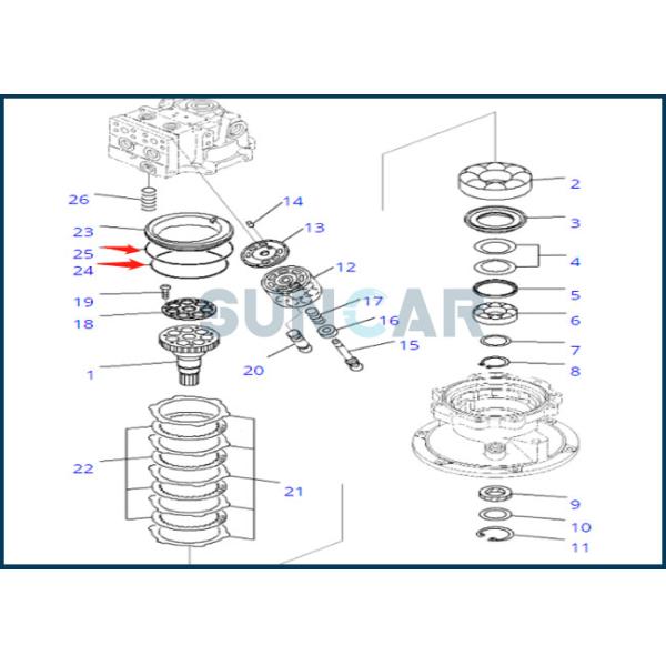 Seal Repair Kit For Swing Motor 706-7G-01011 7067G01011 Komatsu PC228US-3