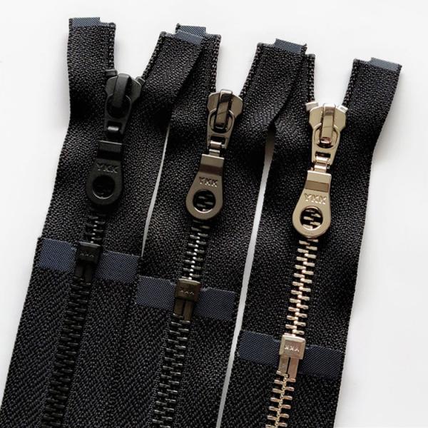 China Zipper Customized zipper with logo Metal Zip Binder for Jacket coppery