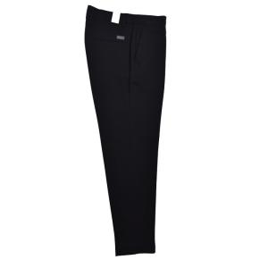 Black Custom Tailored Trousers / Slim Fit Trousers All Season Polyester Fabric