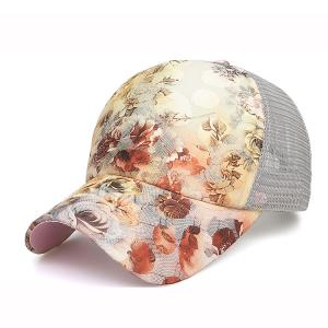 China 100% cotton mesh sun visor snapback 5 panel Baseball trucker cap wholesalers with Plastic Back closure on sale