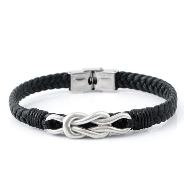 Explosive leather magnetic buckle men's bracelet retro trend simple bracelet accessory