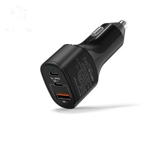 65W USB PD Fast Charging Car Charger Adapter 3 Port Mini Multi Port QC3.0 100g