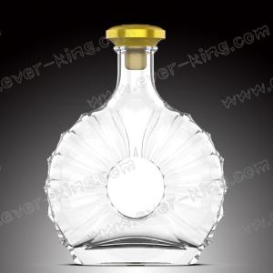 Customized Clear Super Flint Glass Spirit Bottle