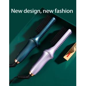 Adjustable Temperature Electric Hot Comb with 360 Degree Swivel Cord in Purple
