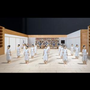 Study Model 1/50 Scale Interior Physical Model for Grandfather's Study