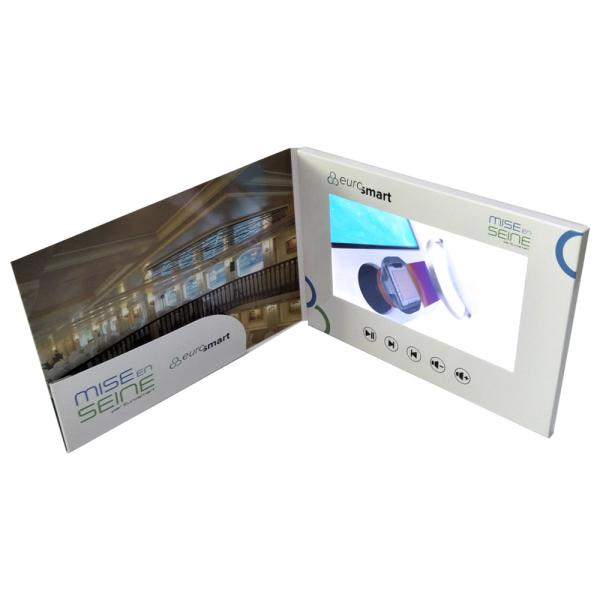 Quality 7 inch HD screen LCD video brochure mailer with pocket,Video mailer marketing wholesale
