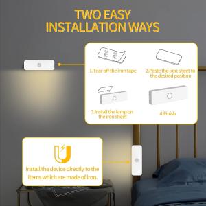 10ft 200mAh USB Rechargeable Motion Sensor Light 20S Delay Under Cabinet