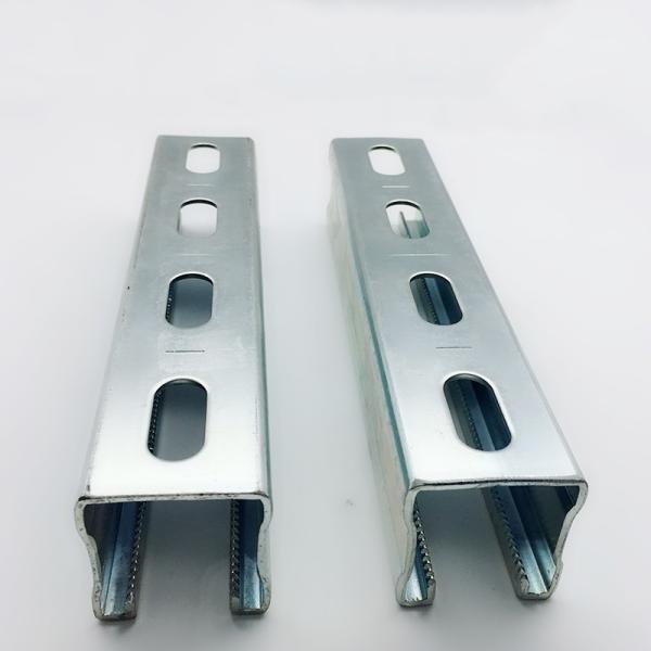 Steel Framing System Strut C Channel Connector Silver Color For Industrial