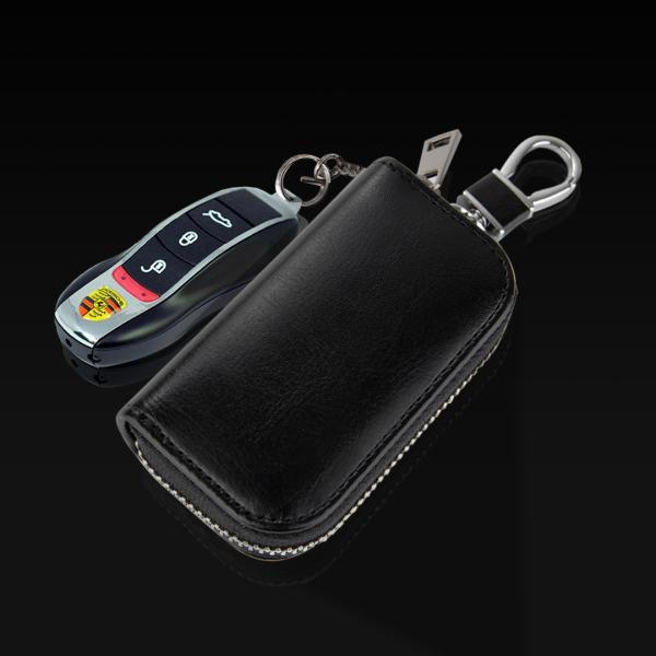 Quality Durable Key Blocking Pouch For Car Keys , Anti Theft Zipper Signal Blocking Case wholesale