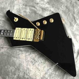 Custom High Gloss Black Destroyer Duplex Tremolo System Electric Guitar in Black