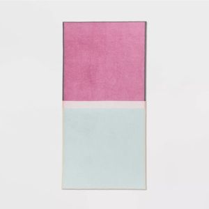 Reversible Beach Towel with High Absorbency Terry Back and Customizable Size for