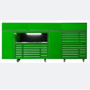 Cheap Open Floor Garage Metal Tool Cabinet with Motorcycle Trolley and Tool Box Organization for sale
