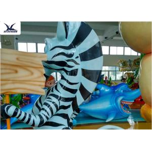 Life Size Amusement Park Customized Cute Cartoon Fiberglass Animal Zebra Statues