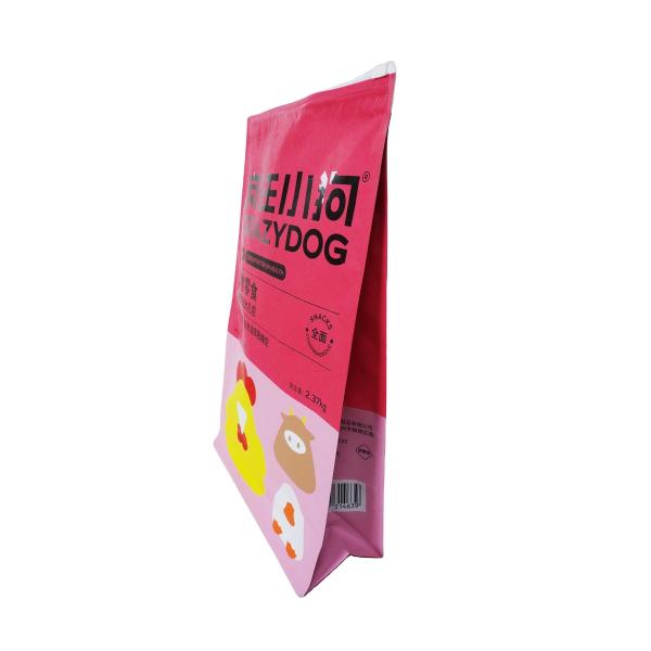 Moisture Proof Printed Biodegradable Flat Bottom Slider To Open Laminated Pouch