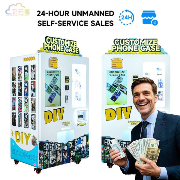 350kg Phone Case Printing Vending Machine with WiFi/Ethernet Network Connection