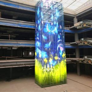 Windows Curtain Clear Large Advertising Video Wall P7.8 P10 P15 Transparent Led