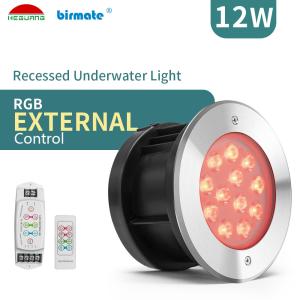 480LM RGB Underwater LED Spotlights Color Changing Extenal Control