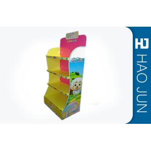 Cardboard Table Display Stands With 4 Shelves / Cardboard Point Of Sale Stands