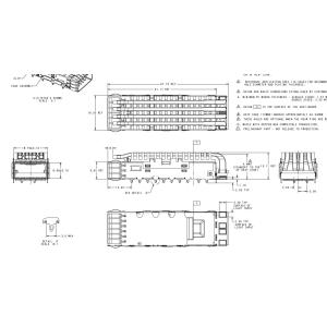 2170705-5 ZQSFP+ Cage with Heat Sink Connector TE Pluggable I/O Connectors &