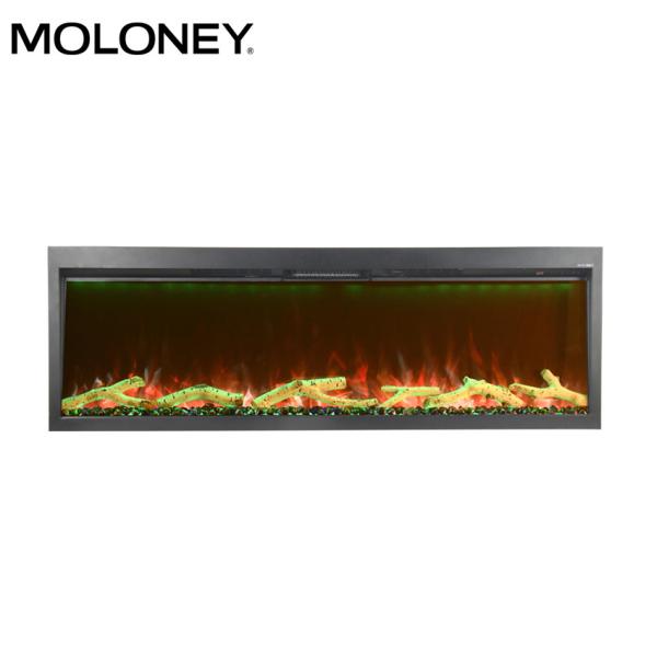 26inch Elegant Wall Insert Fireplace DIY Log And Pebble Built-In Electric