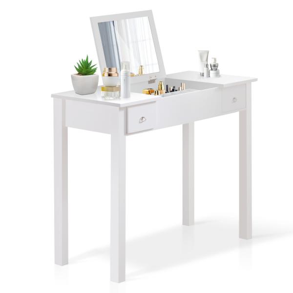 Quality Width 40cm MDF Panel Makeup Dressing Tables E1 With Mirror Stool wholesale