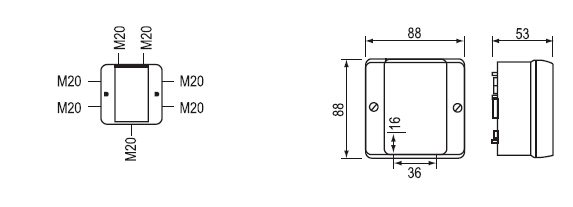 Small Flameproof PC Outdoor Terminal Telephone Junction Box Wiring IP55 IP66